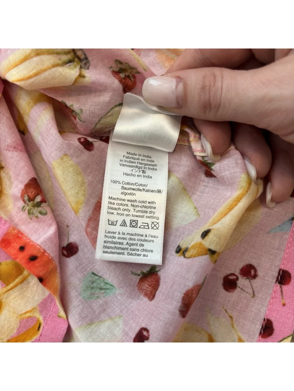 Edie Parker X J.Crew short-sleeve pajama set in fruit punch 100% cotton Size XXS